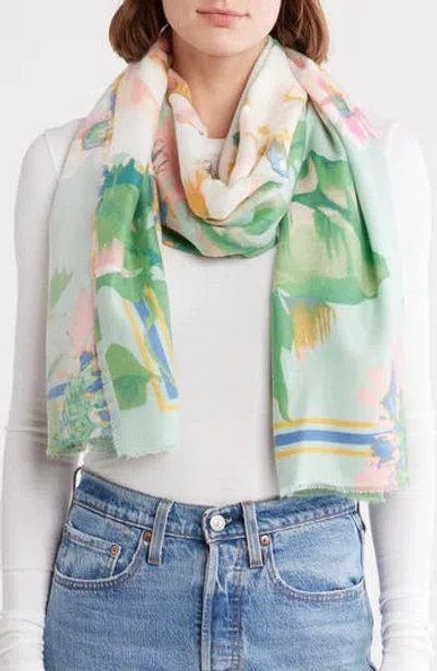 Vince Camuto Ikat Blooms Wrap In Green