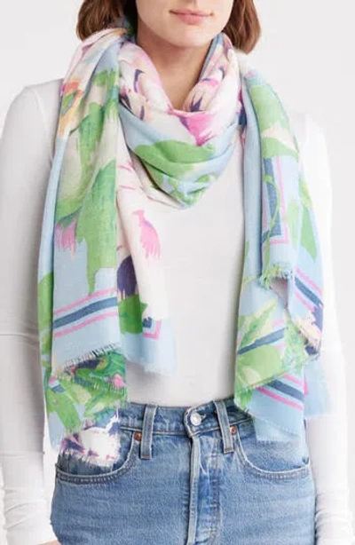 Vince Camuto Ikat Blooms Wrap In Blue