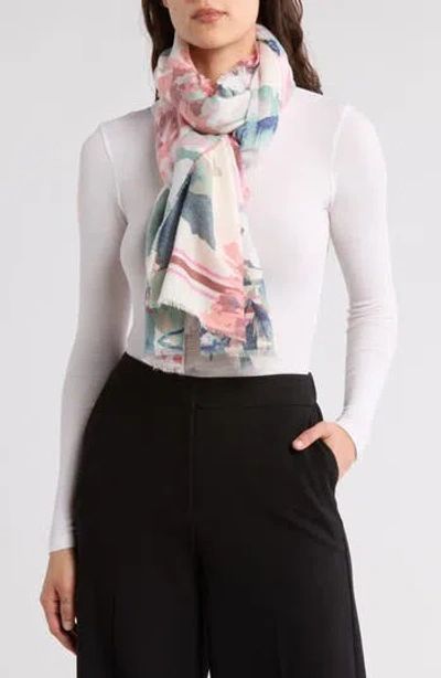 Vince Camuto Ikat Blooms Wrap In Ivory Multi