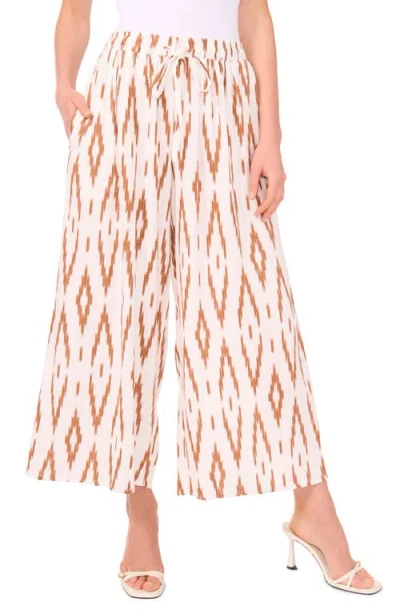 Vince Camuto Ikat Print Wide Leg Drawstring Pants