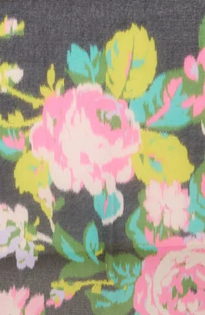 Vince Camuto Ikat Rose Print Gauze Square Scarf