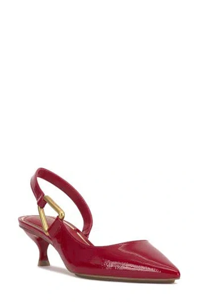 Vince Camuto Inari Slingback Pointed Toe Pump In Red