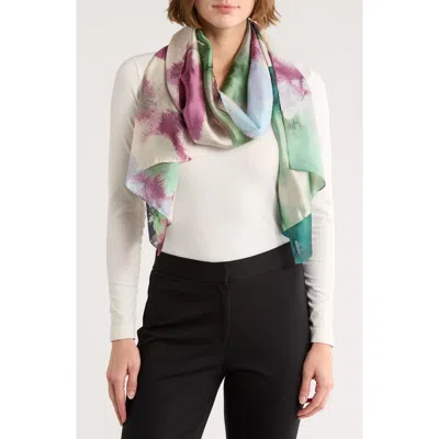Vince Camuto Ink Bloom Oblong Scarf In Multi