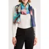 Vince Camuto Ink Bloom Oblong Scarf In Multi