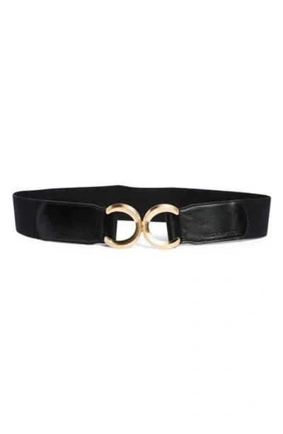 Vince Camuto Interlock Stretch Belt In Black