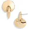 Vince Camuto Interlocking Disc Stud Earrings In Goldtone