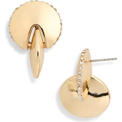 Vince Camuto Interlocking Disc Stud Earrings In Gold