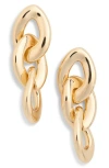 Vince Camuto Interlocking Link Drop Earrings In Goldtone