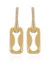 Vince Camuto Gold-tone Pave Interlocking Link Earrings In Gold