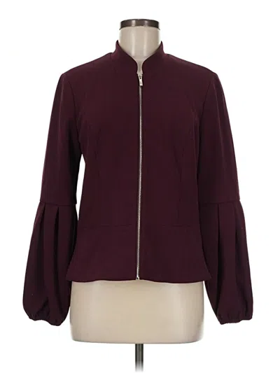 Pre-owned Vince Camuto Jacket In Burgundy