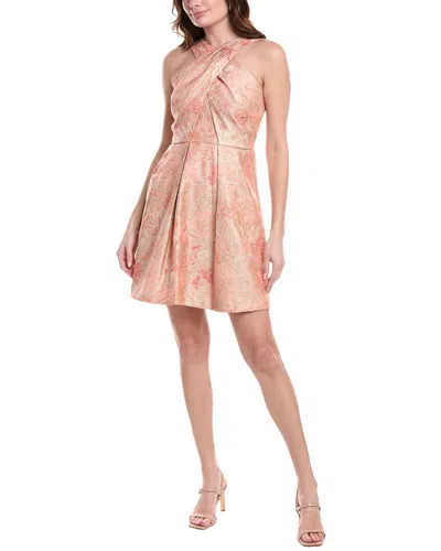 Vince Camuto Jacquard A-line Dress In Red