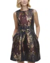 Vince Camuto Jacquard A-line Dress In Red