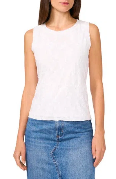 VINCE CAMUTO VINCE CAMUTO JACQUARD COTTON BLEND KEYHOLE TANK