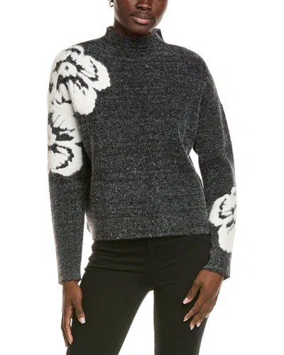VINCE CAMUTO JACQUARD EYELASH SWEATER