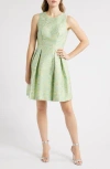 Vince Camuto Jacquard Fit & Flare Dress In Multi