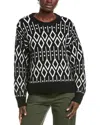 Vince Camuto Jacquard Sweater In Black
