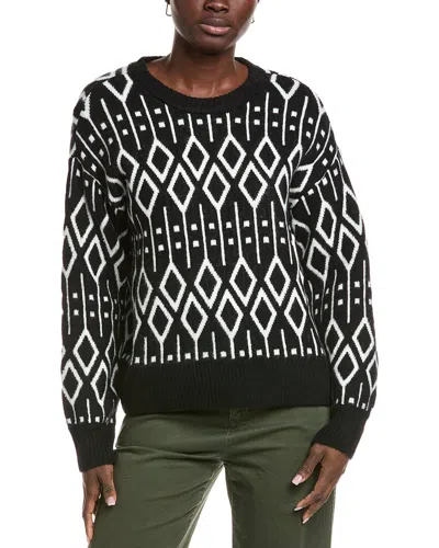 Vince Camuto Jacquard Sweater In Black