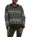 Vince Camuto Jacquard Sweater In Black