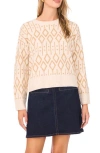 Vince Camuto Jacquard Sweater In Burgundy