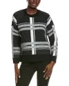 Vince Camuto Plaid Jacquard Sweater In Multi