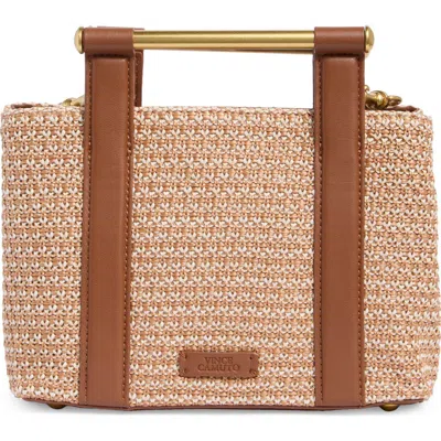 Vince Camuto Jayda Straw Top Handle Bag In Brown