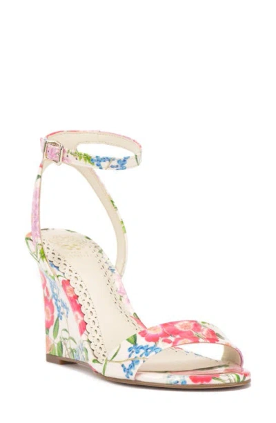 Vince Camuto Jefany Ankle Strap Wedge Sandal In Multi