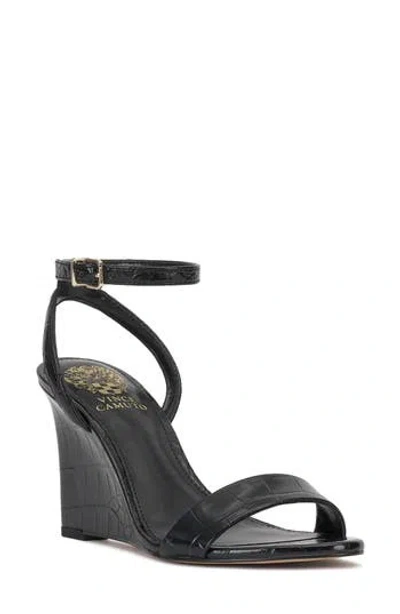 Vince Camuto Jefany Wedge Sandal In Black