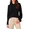 Vince Camuto Jersey Knit Hooded Sweater In Rich Black
