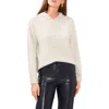 Vince Camuto Jersey Knit Hooded Sweater In Silver Heather