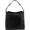 Vince Camuto Jocea Womens Fold-over Leather Hobo Handbag In Black