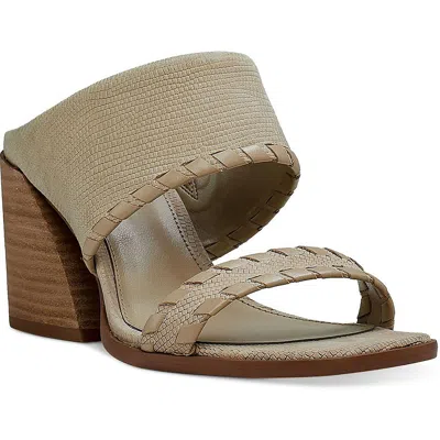 Vince Camuto Kafinny Womens Leather Lizard Mules In Green