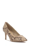 Vince Camuto Kehlia Pointed Toe Pump In Taupe Leather