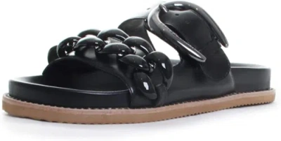 Pre-owned Vince Camuto Kenendys Slide Sandals In Black