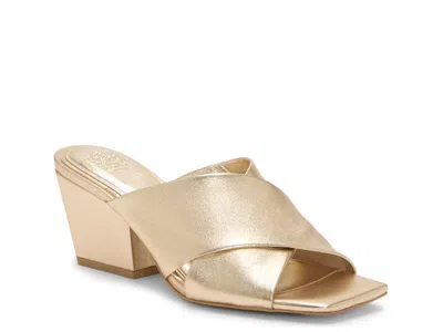 Vince Camuto Kespa Block Heel Sandal In Gold