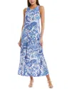 Vince Camuto Printed Sleeveless Jersey Maxi Dress