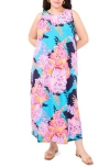 Vince Camuto Keyhole Back Maxi Dress In Blue