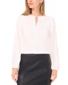 Vince Camuto Keyhole Cutout Top In White