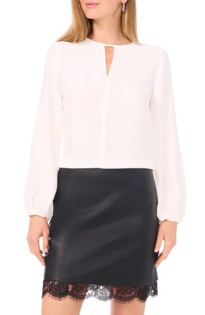 VINCE CAMUTO VINCE CAMUTO KEYHOLE NECK CRÊPE DE CHINE TOP