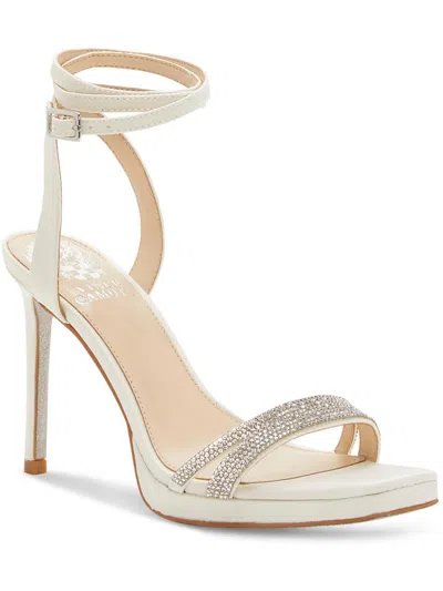 Vince Camuto Kiahna Womens Embellished Square Toe Pumps In White