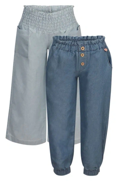 Vince Camuto Kids' Pack Of 2 Chambray Pants In Denim