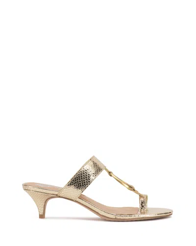 Vince Camuto Kimena O-ring Kitten Heel Sandal In Yellow