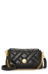 Vince Camuto Kisho Quilted Leather Crossbody Bag In Black Sheep Hunter
