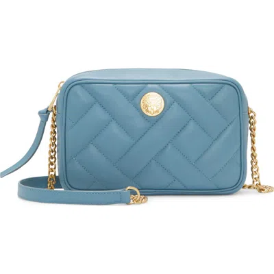 Vince Camuto Kisho Quilted Leather Crossbody Bag In Blue