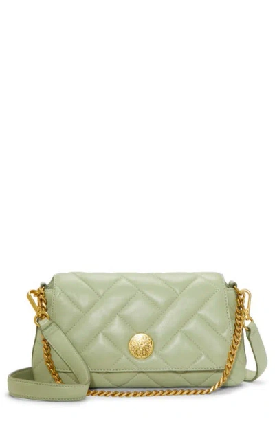 Vince Camuto Kisho Quilted Leather Crossbody Bag In Gray