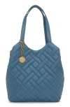 Vince Camuto Kisho Quilted Leather Shoulder Bag In Blue
