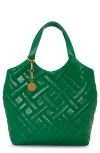 Vince Camuto Kisho Quilted Leather Shoulder Bag In Emerald