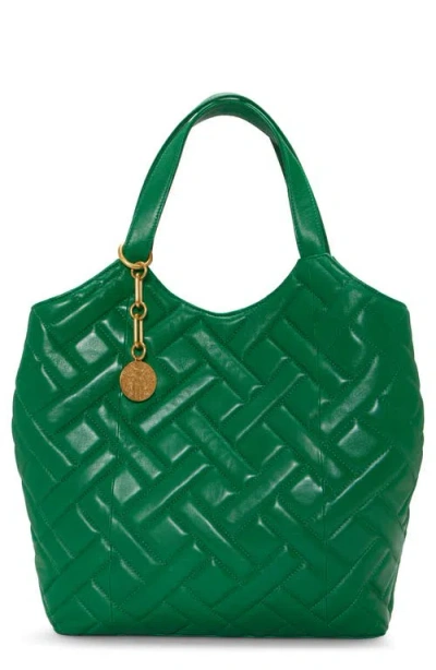 Vince Camuto Kisho Quilted Leather Shoulder Bag In Emerald