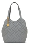 Vince Camuto Kisho Quilted Leather Shoulder Bag In Grey