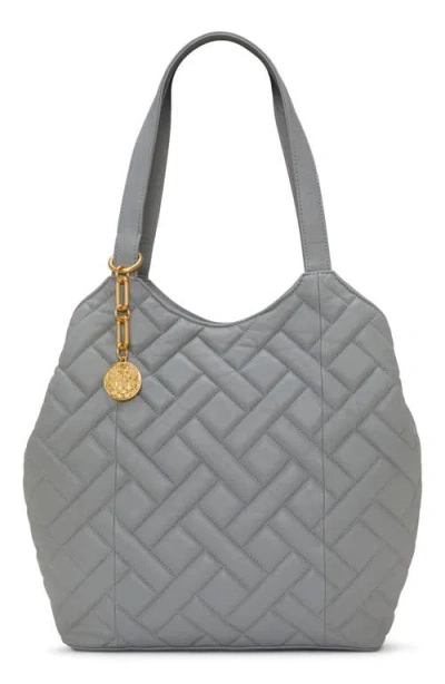 Vince Camuto Kisho Quilted Leather Shoulder Bag In Grey