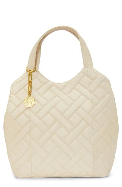 Vince Camuto Kisho Quilted Leather Shoulder Bag In Warm Vanilla